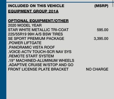 2020 Ford Escape SE Sport Hybrid