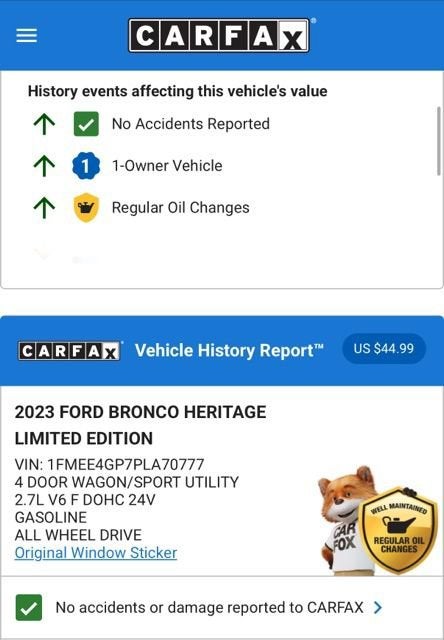 2023 Ford Bronco Heritage Limited Edition