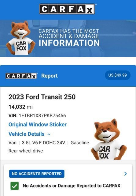 2023 Ford Transit Cargo Van NA
