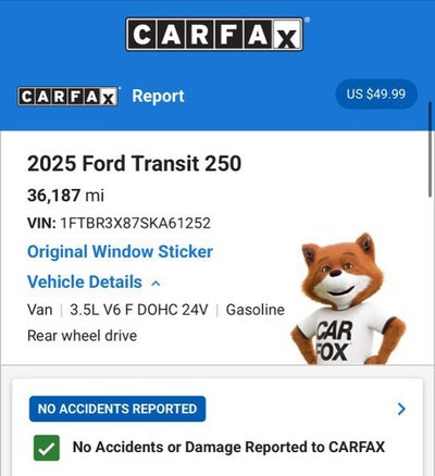 2025 Ford Transit Cargo Van NA