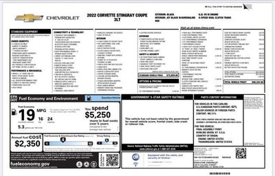 2022 Chevrolet Corvette Stingray 3LT