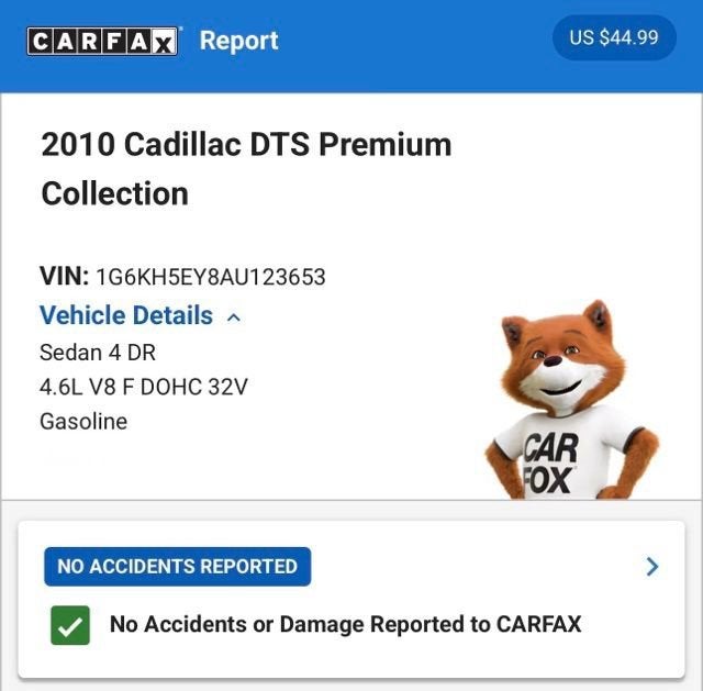 2010 Cadillac DTS w/1SD