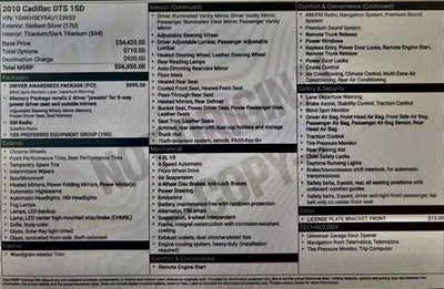 2010 Cadillac DTS w/1SD