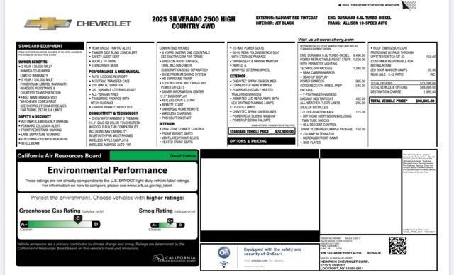 2025 Chevrolet Silverado 2500 HD High Country