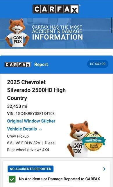 2025 Chevrolet Silverado 2500 HD High Country