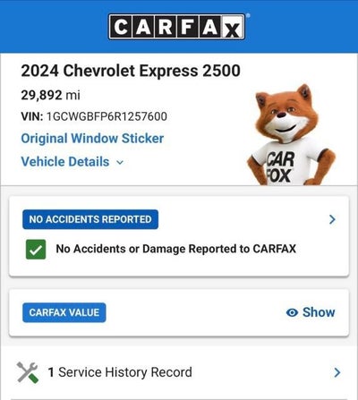 2024 Chevrolet Express Cargo 2500 WT