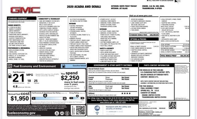 2020 GMC Acadia Denali