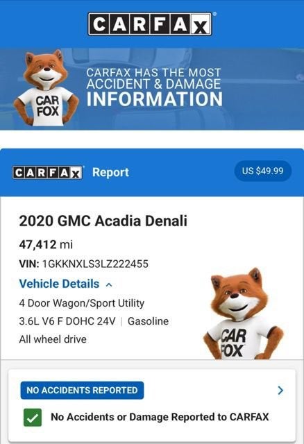 2020 GMC Acadia Denali