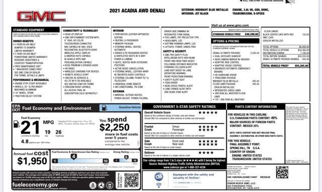 2021 GMC Acadia Denali