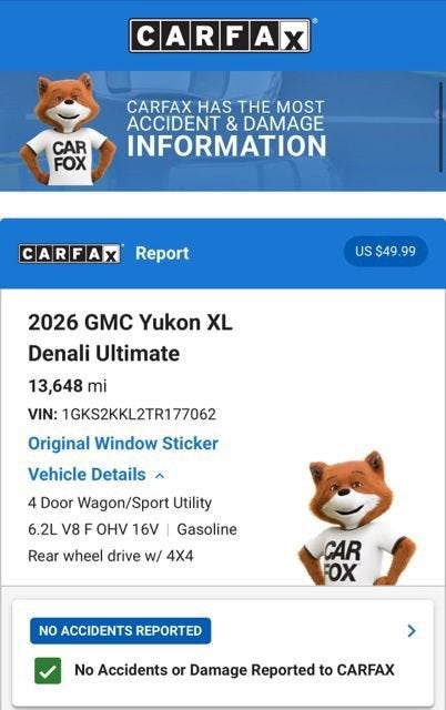 2026 GMC Yukon XL Denali Ultimate