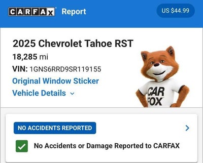 2025 Chevrolet Tahoe RST