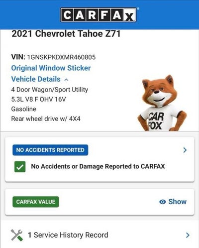 2021 Chevrolet Tahoe Z71