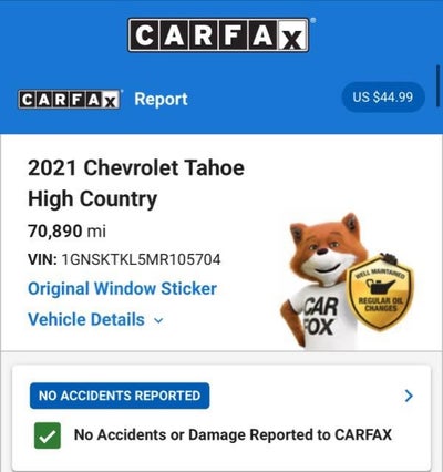 2021 Chevrolet Tahoe High Country
