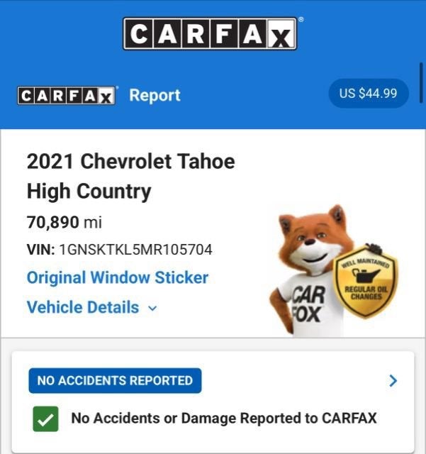 2021 Chevrolet Tahoe High Country
