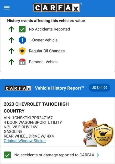 2023 Chevrolet Tahoe High Country