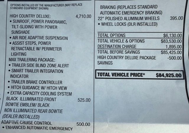 2023 Chevrolet Tahoe High Country