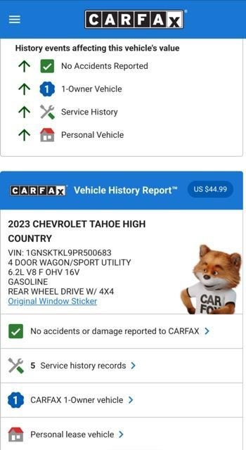 2023 Chevrolet Tahoe High Country