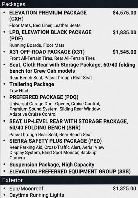 2025 GMC Sierra 1500 Elevation