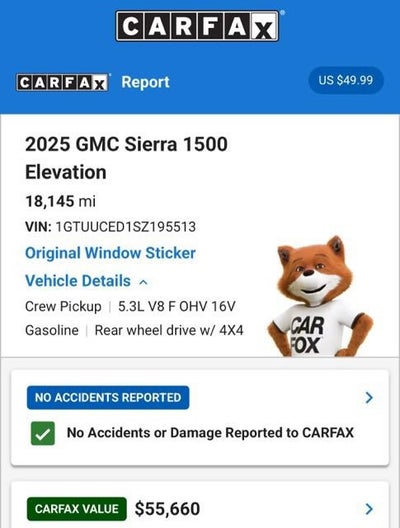 2025 GMC Sierra 1500 Elevation