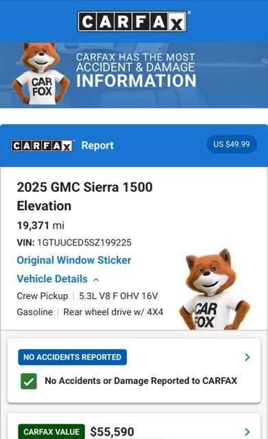 2025 GMC Sierra 1500 Elevation