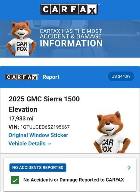 2025 GMC Sierra 1500 Elevation