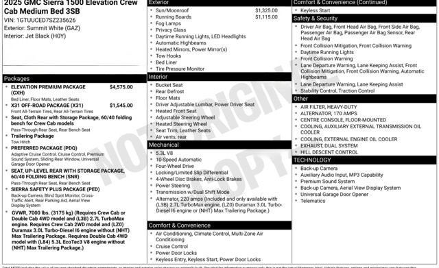 2025 GMC Sierra 1500 Elevation