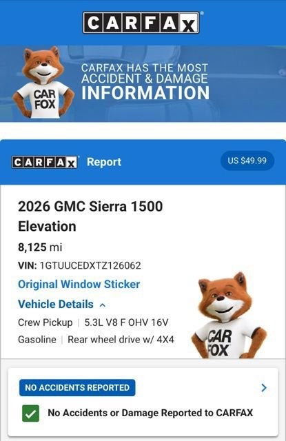 2026 GMC Sierra 1500 Elevation