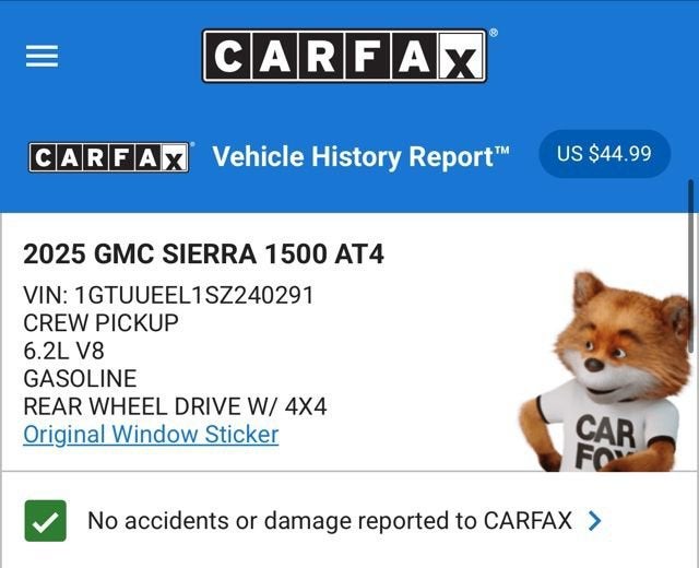 2025 GMC Sierra 1500 AT4