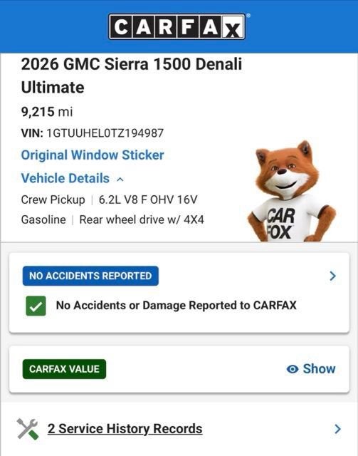 2026 GMC Sierra 1500 Denali Ultimate