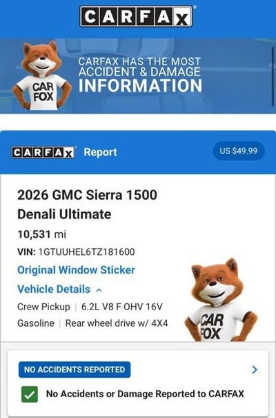 2026 GMC Sierra 1500 Denali Ultimate