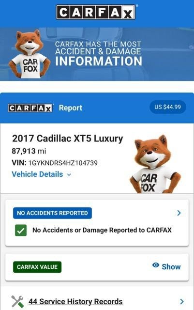 2017 Cadillac XT5 Luxury AWD
