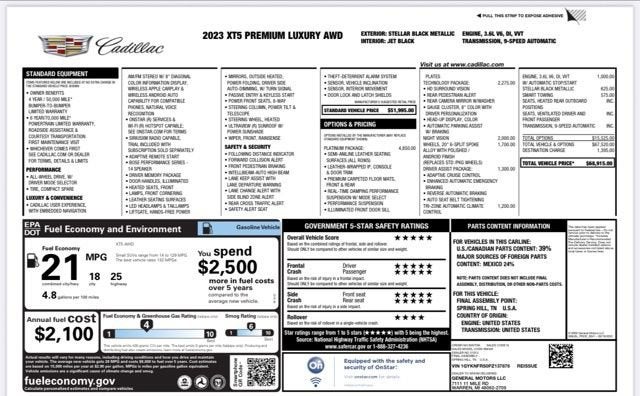 2023 Cadillac XT5 Premium Luxury