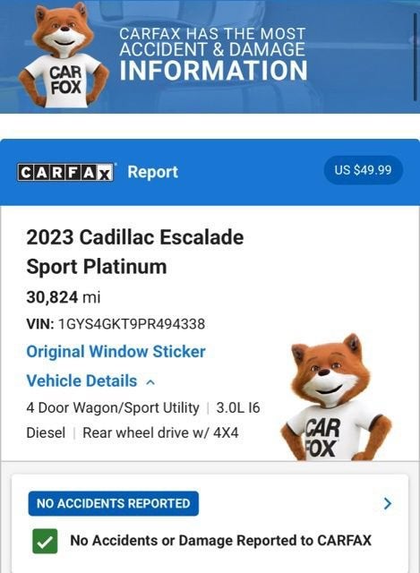 2023 Cadillac Escalade 4WD Sport Platinum