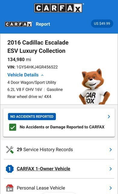 2016 Cadillac Escalade ESV Luxury Collection