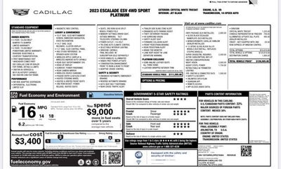 2023 Cadillac Escalade ESV 4WD Sport Platinum