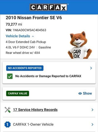 2010 Nissan Frontier SE