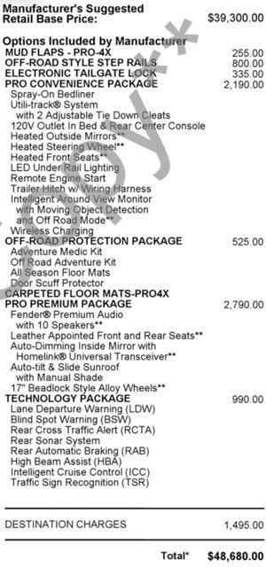 2024 Nissan Frontier Crew Cab PRO-4X 4x4