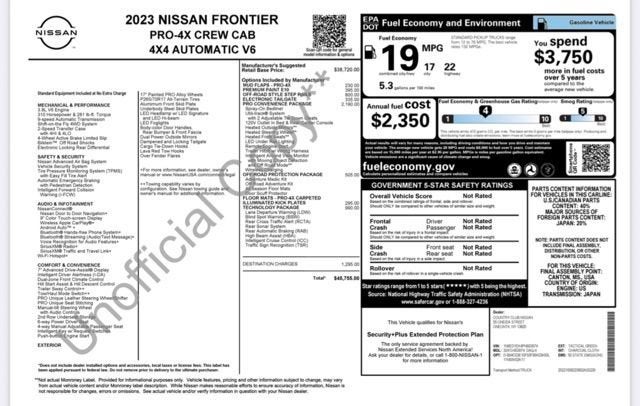 2023 Nissan Frontier Crew Cab PRO-4X 4x4