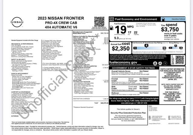 2023 Nissan Frontier Crew Cab PRO-4X 4x4