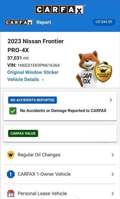 2023 Nissan Frontier Crew Cab PRO-4X 4x4