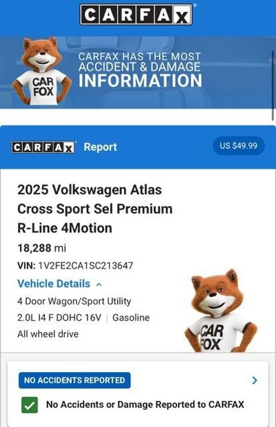 2025 Volkswagen Atlas Cross Sport 2.0T SEL Premium R-Line