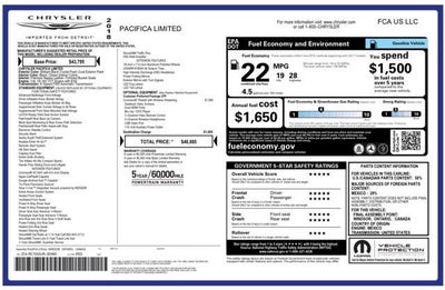 2018 Chrysler Pacifica Limited