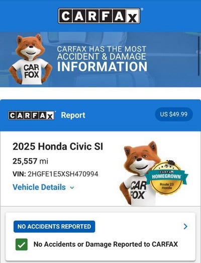 2025 Honda Civic Si NA