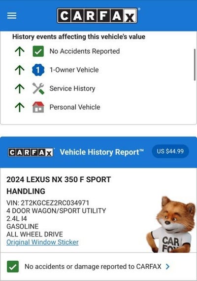 2024 Lexus NX NX 350 F SPORT Handling