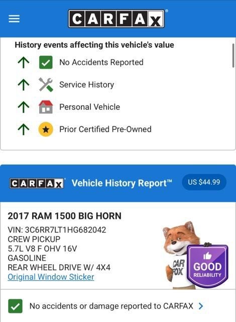 2017 RAM 1500 Big Horn