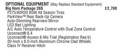 2017 RAM 1500 Big Horn