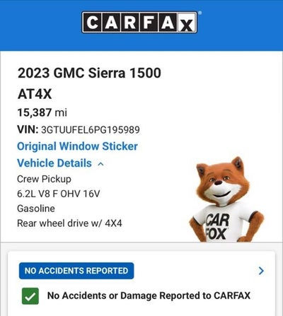 2023 GMC Sierra 1500 AT4X