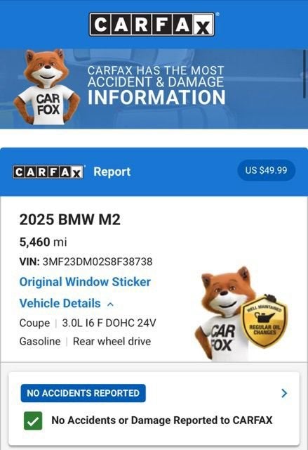 2025 BMW M2 NA