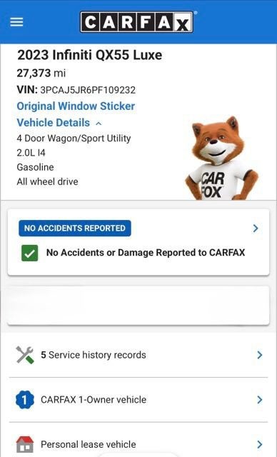 2023 INFINITI QX55 LUXE