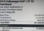 2015 Volkswagen Golf TSI S